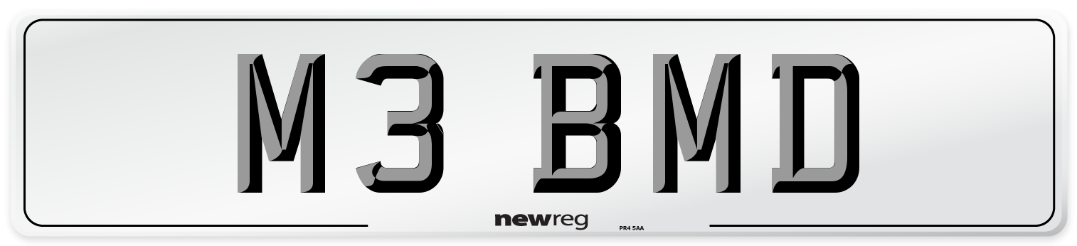 M3 BMD Number Plate from New Reg